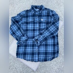 Carhartt Navy and Light Blue Plaid Shirt